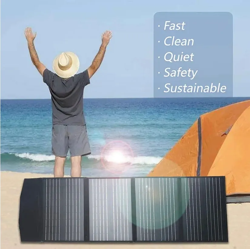 Aplicación del panel solar plegable en exteriores