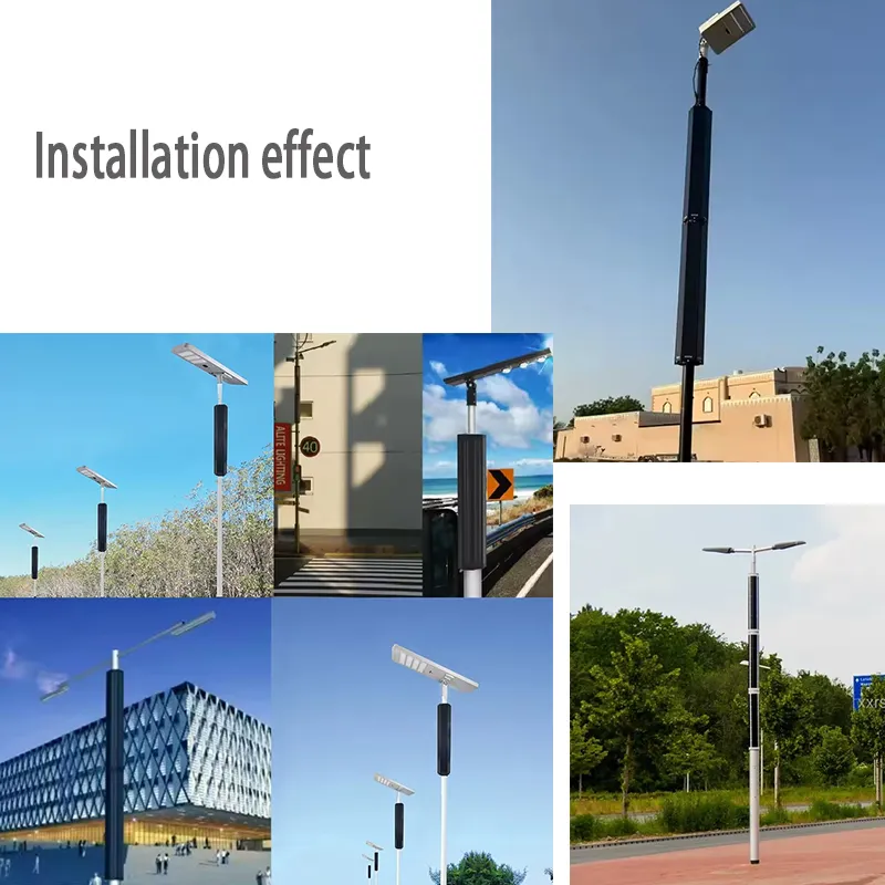 Panel Solar Curvado Envueltos en Poste para Iluminación de Ciudad Inteligente con IP68