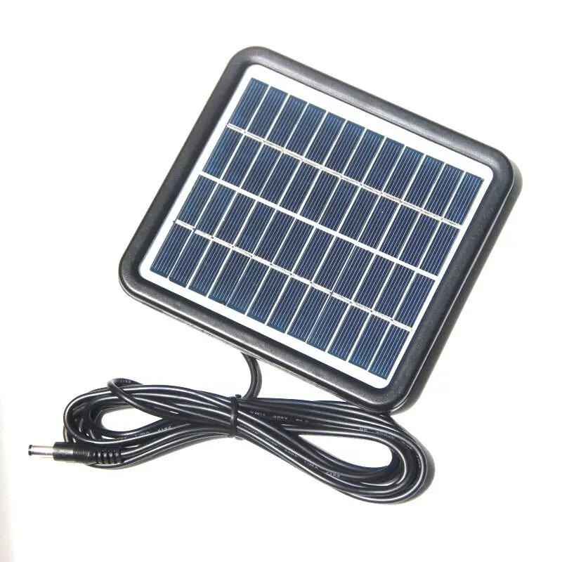 2W 12V Precio por vatio del módulo de celda solar policristalina sistema de paneles solares para 9V cargador de batería + DC 5521 3m cable