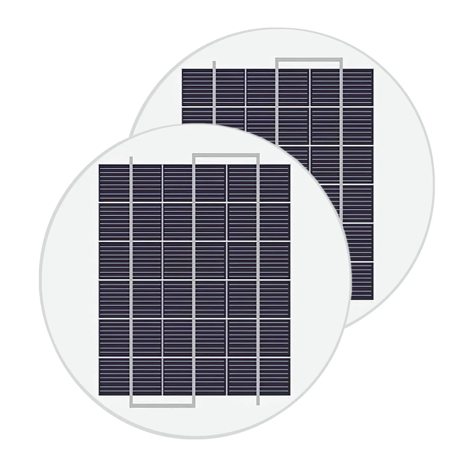Panel Solar Redondo Pequeño Voltaje Personalizado 4V 5V 6V 9V Potencia Personalizada 0.5W 1W 2W 3W 5W Vidrio ETFE Pet Alta Eficiencia Célula PV Circular Mono Mini Paneles Solares