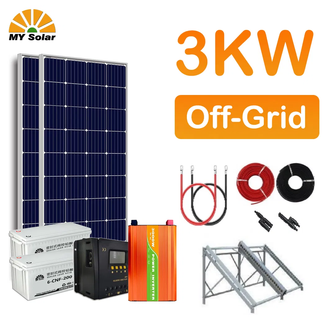 3kw 3 Paneles Solares Portátiles de Kw Fuera de la Red para el Hogar