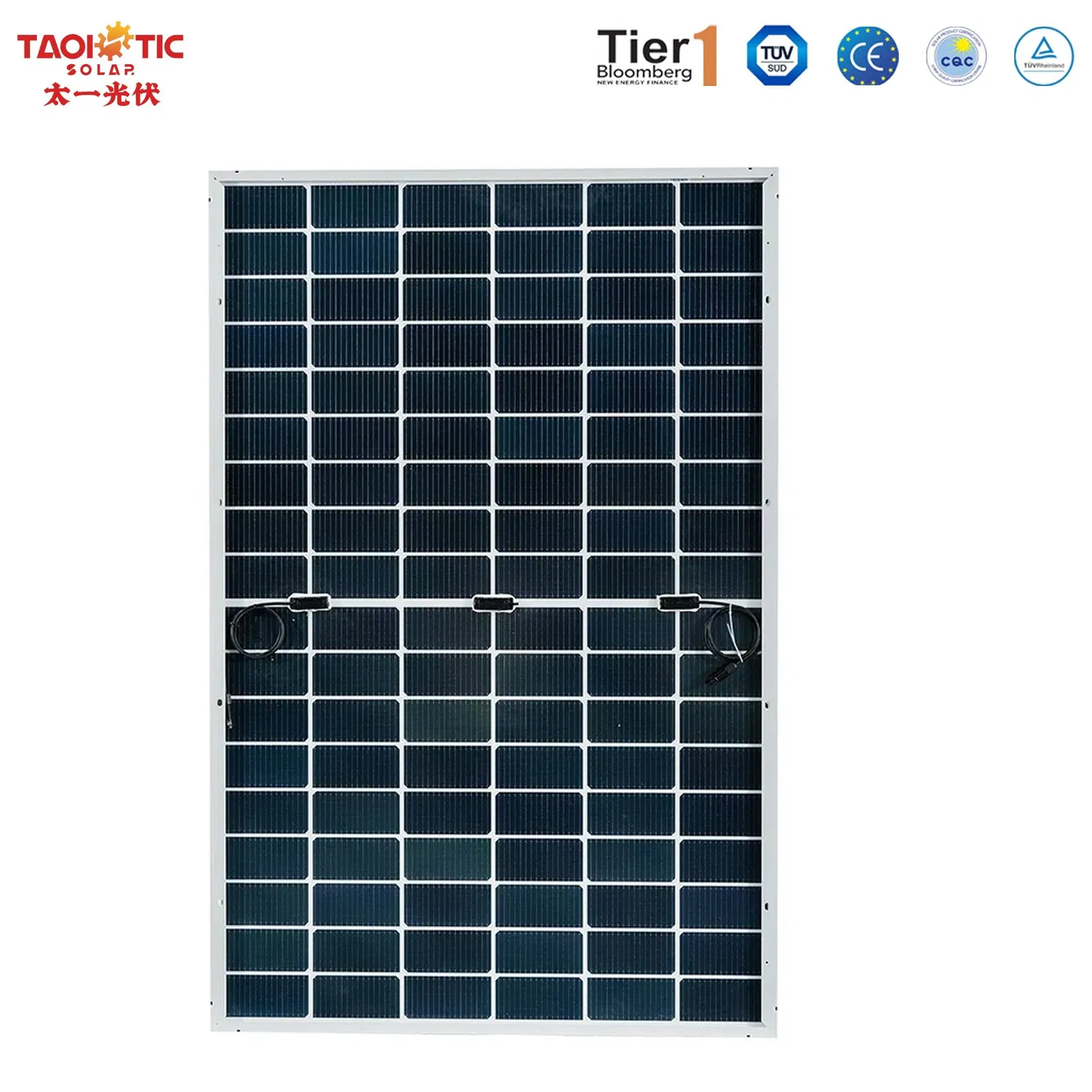 China Taoísta Marca Personalizada Alta Eficiencia Topcon Bifacial 755W Paneles Solares Policristalinos