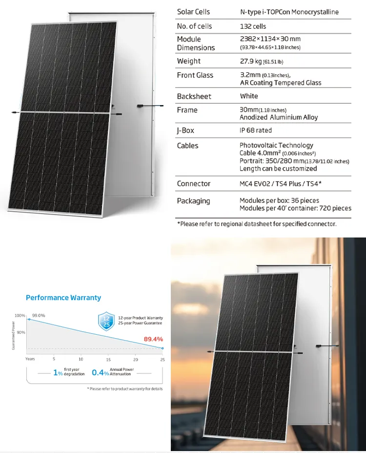 Trina Buen Precio 23.3% Eficiencia de Panel Solar 600W 630W para Uso Residencial