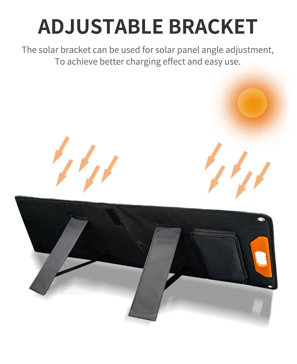 300W Panel Solar Plegable y Portátil Sin Soporte para Camping Panel Solar para el Hogar