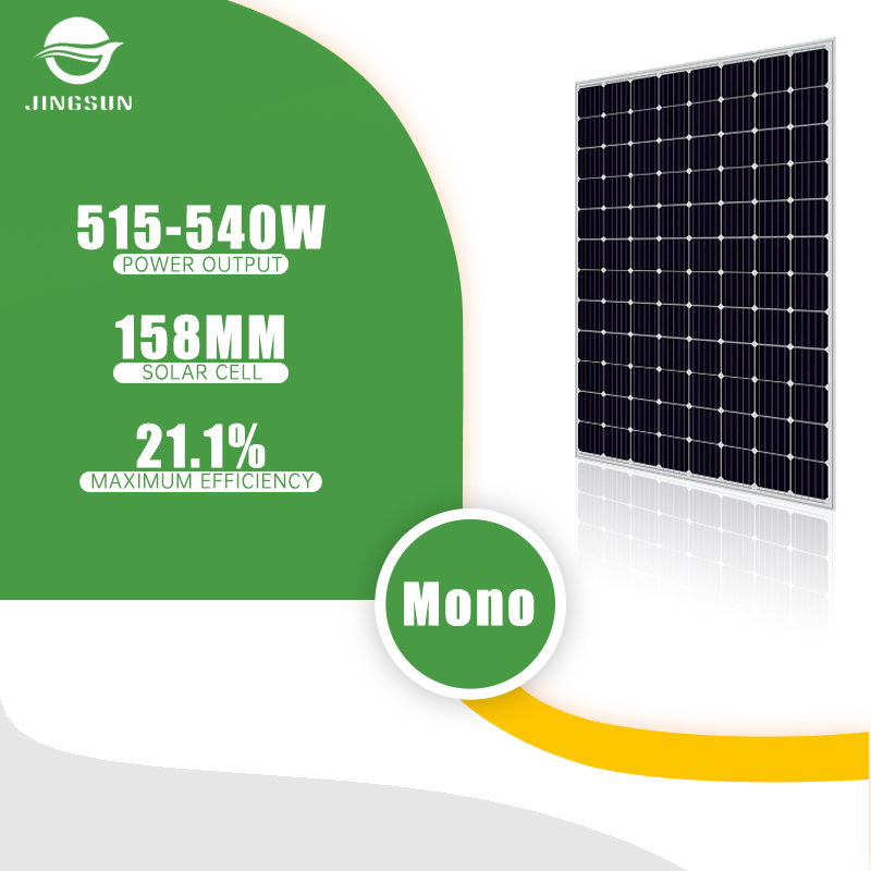 Módulo de panel solar monocristalino de alta eficiencia de grado A 500W