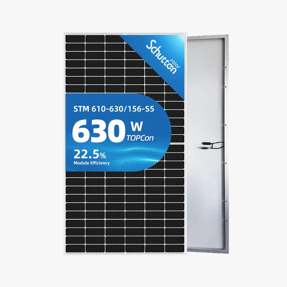 Paneles Solares de Alta Eficiencia 610W-630W para Almacenamiento de Energía en el Hogar