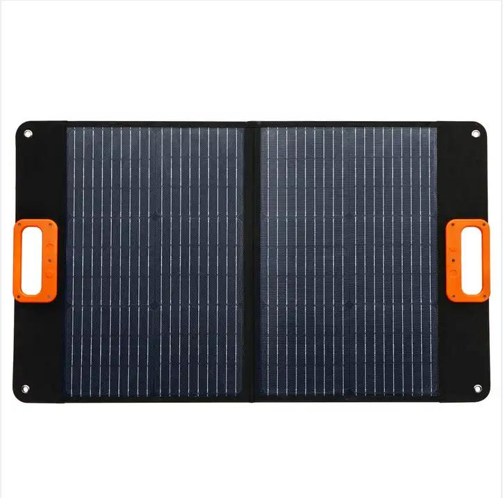 Panel Solar Fotovoltaico Plegable Impermeable Todo Negro 100W 150W 200W Panel Solar Portátil Panel Solar Plegable para Exterior