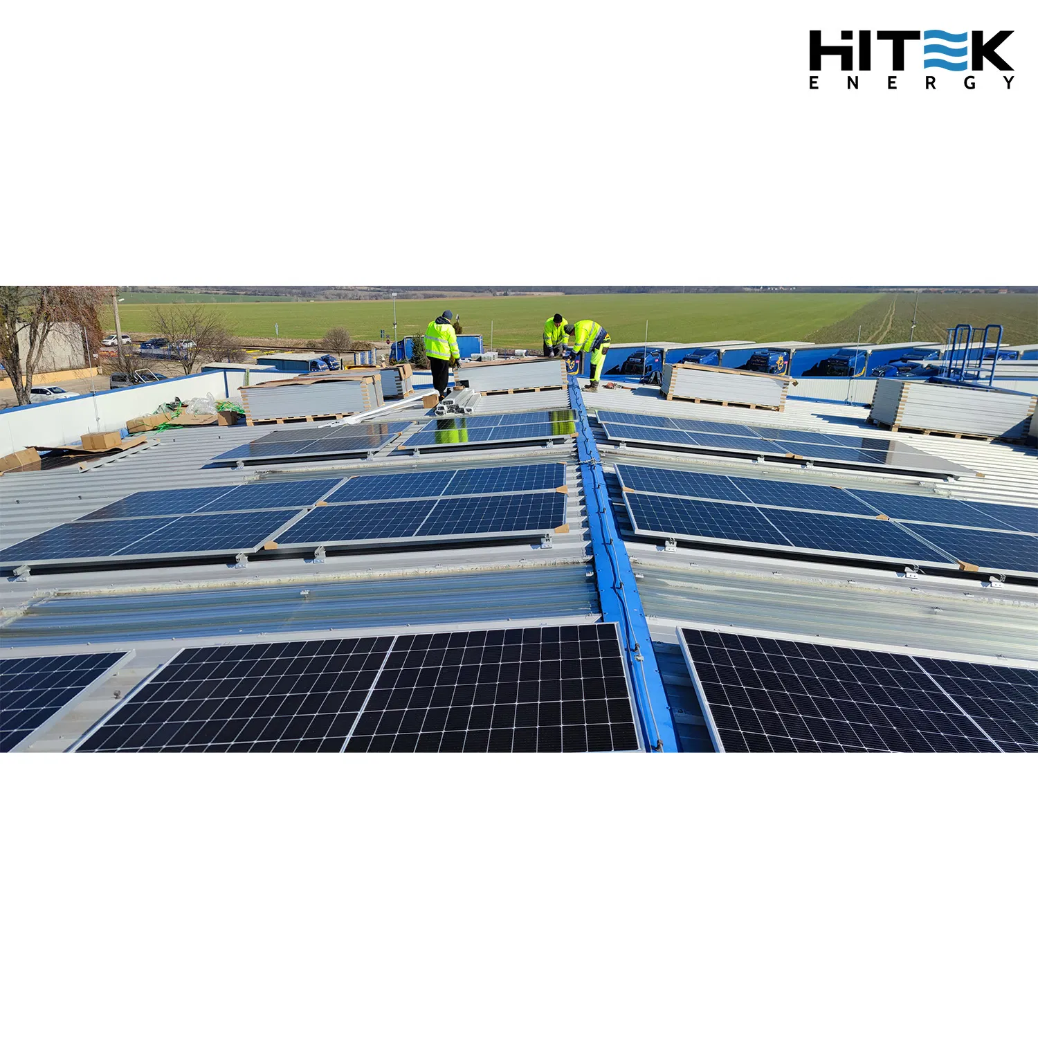Hitek Ja Trina Panel Fotovoltaico de Alta Calidad 600W 595W 590W 585W Paneles Solares Monocristalinos Industriales 210mm 182mm 600W