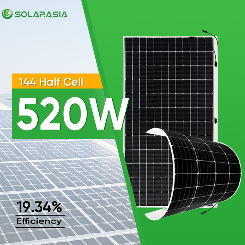 Panel Solar Flexible de Alta Calidad Sunman 380W 400W 430W 500W 520W Panel Solar Fotovoltaico Portátil de Silicio de Película Delgada para Acampar
