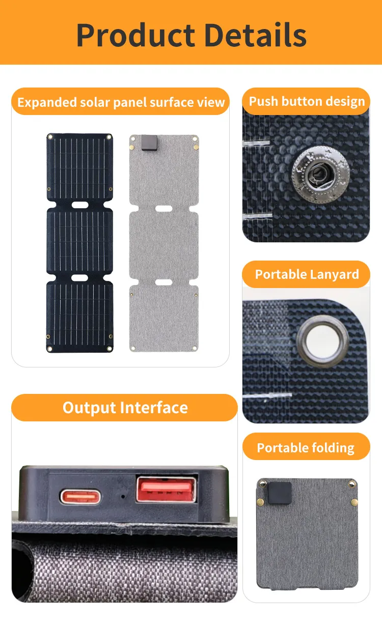 Cargador Solar Portátil: Panel Plegable Compacto para Teléfonos Inteligentes 8