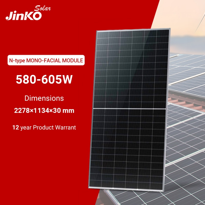 Panel Solar Jinko Tiger Neo 600W Módulo Solar N-Type 580W 600W 605W 72hl4- (V) Panel Solar de Alta Potencia Precio de Fábrica para Proyecto PV a Gran Escala