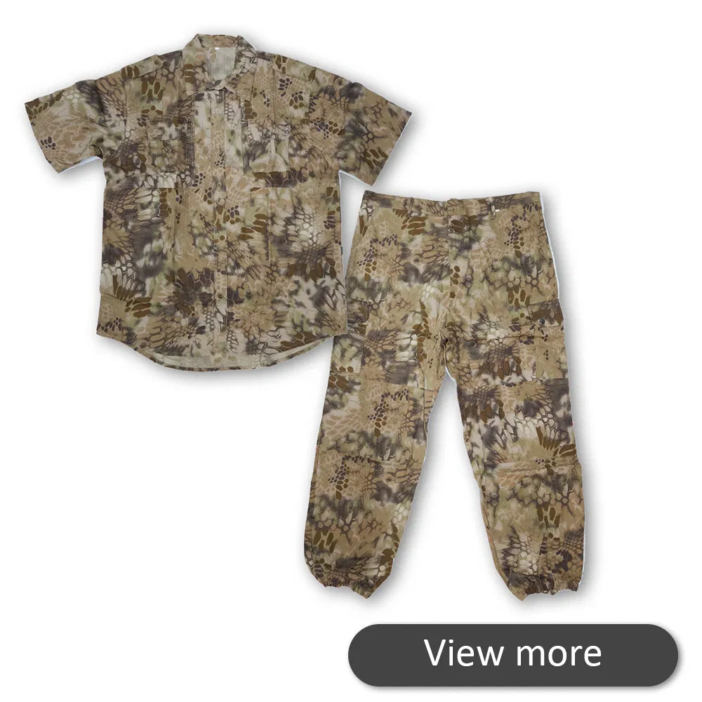 Ropa de estilo deportivo para entrenamiento al aire libre personalizada de fábrica en China, uniforme táctico de seguridad de camuflaje