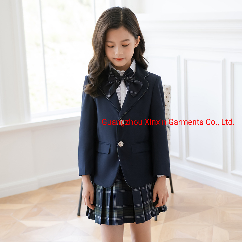 Venta caliente de fábrica de uniformes escolares de estilo británico para estudiantes de primaria y secundaria OEM (U2308)