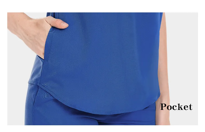 Conjunto de uniforme de enfermería profesional para hospital, joggers transpirables y suaves, uniforme de scrubs