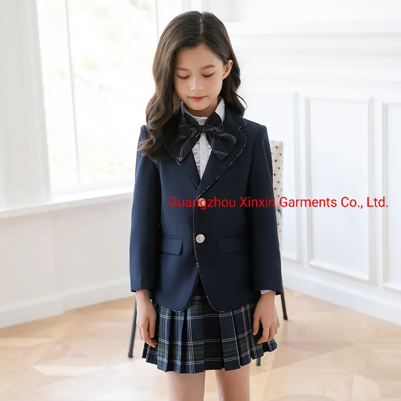 Venta caliente de fábrica de uniformes escolares de estilo británico para estudiantes de primaria y secundaria OEM (U2308)