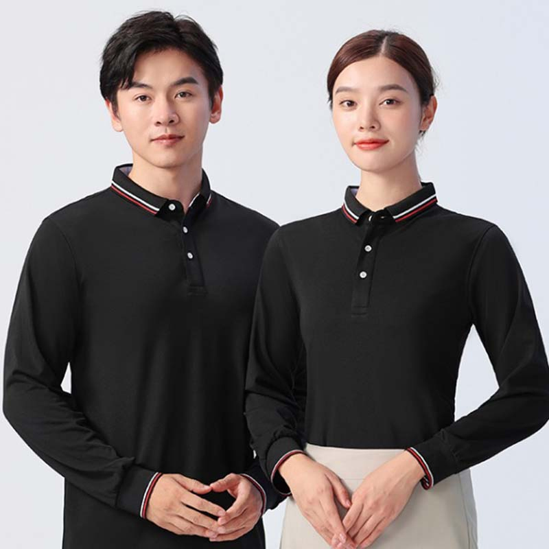 Camisa polo de algodón en blanco personalizada para negocios, uniformes para el personal de restaurantes y hoteles
