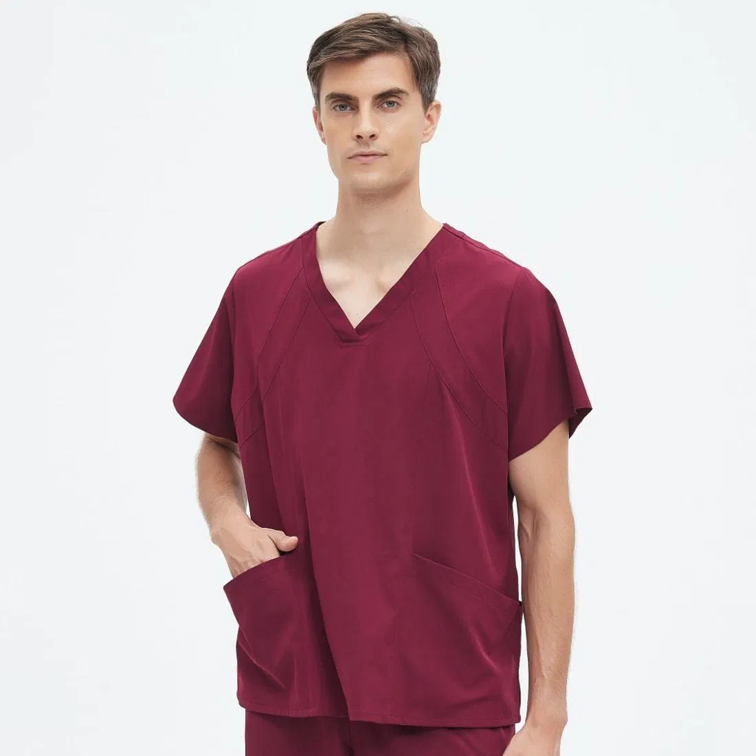 Conjuntos de scrubs médicos hospitalarios dentales, camisetas, pantalones, uniformes de trabajo en salud, uniforme de scrubs de hospital, bata de laboratorio
