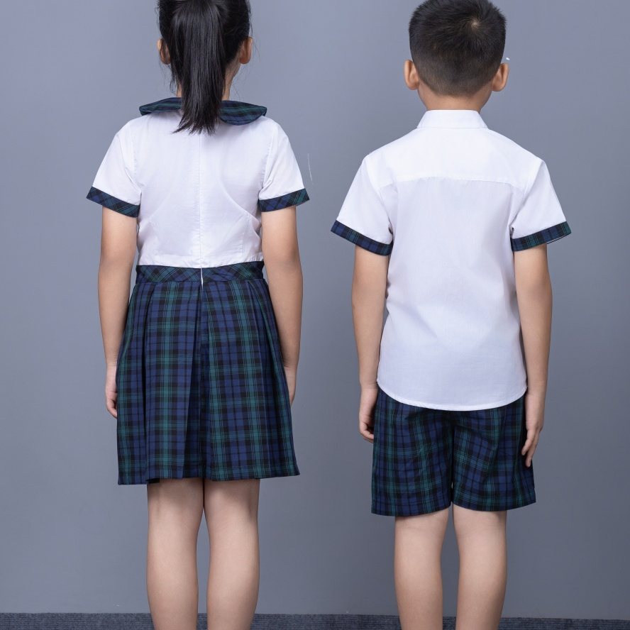 Uniforme escolar elástico de alta calidad al por mayor para escuela primaria