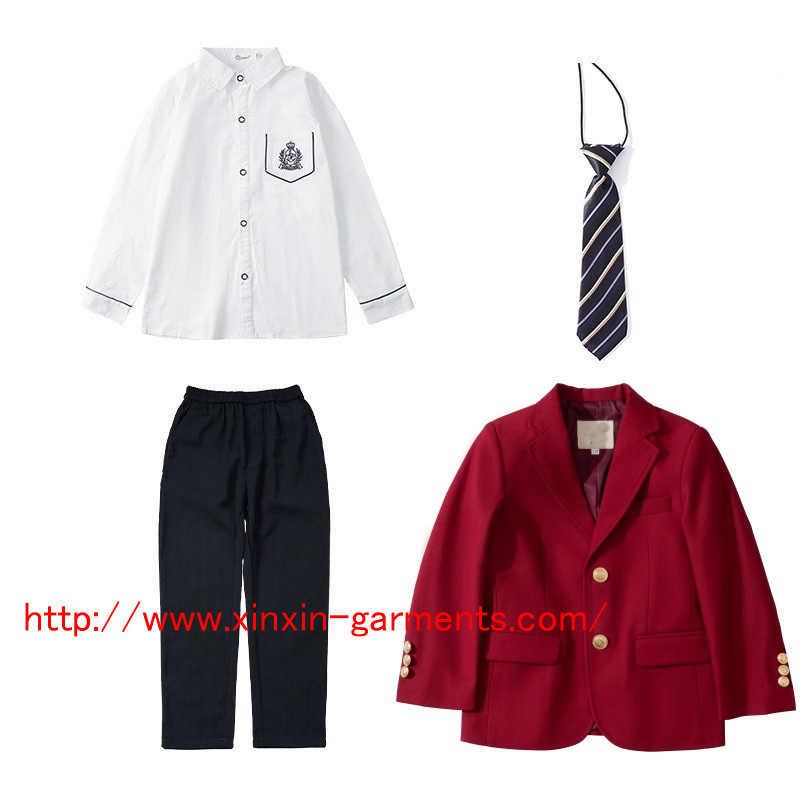 Uniforme escolar personalizado de fábrica barata en China para niños de primaria (U2316)