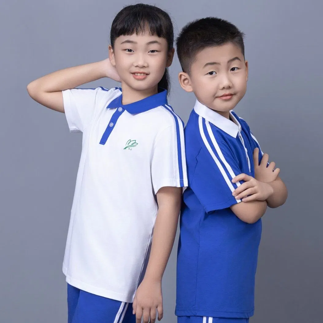 Uniformes escolares de algodón personalizados para muestreo rápido y ajuste fácil