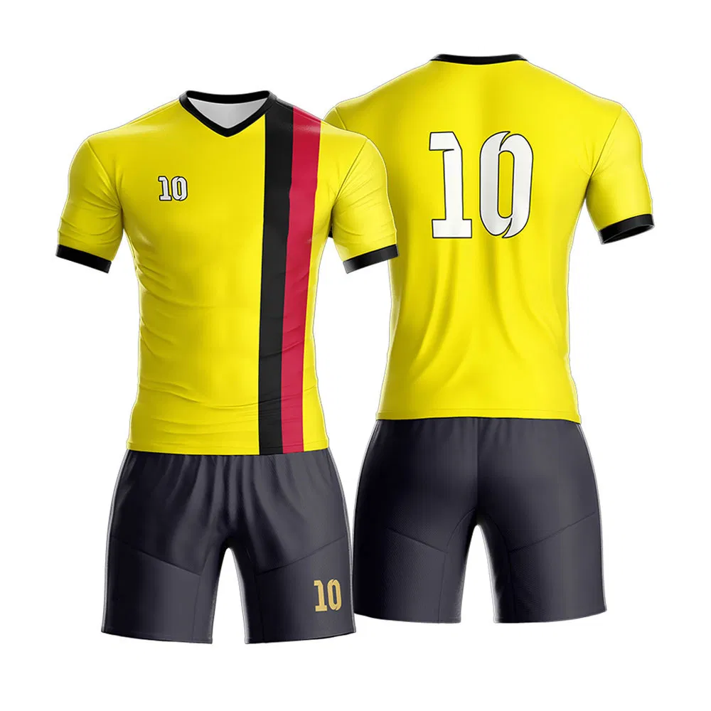 Uniforme de fútbol de poliéster transpirable personalizado, camiseta deportiva para equipo