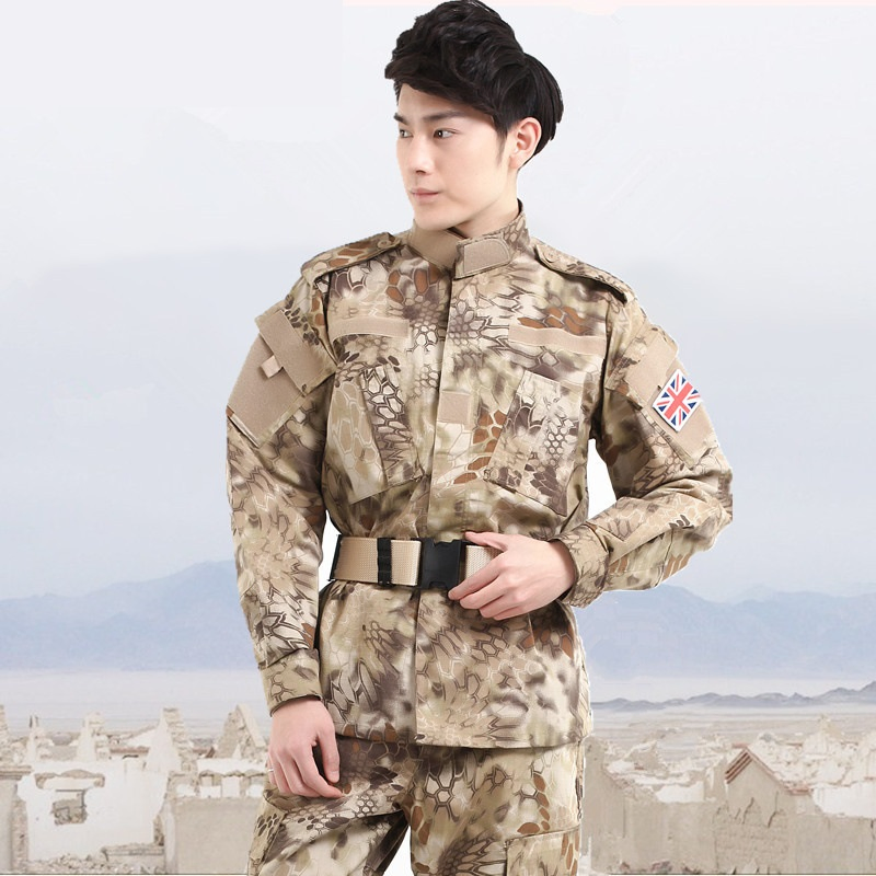 Nuevo Traje Táctico Digital Desértico Transpirable Multicolor para Hombres, Uniformes de Combate Acu Camuflaje de Manga Larga para Caza al Aire Libre