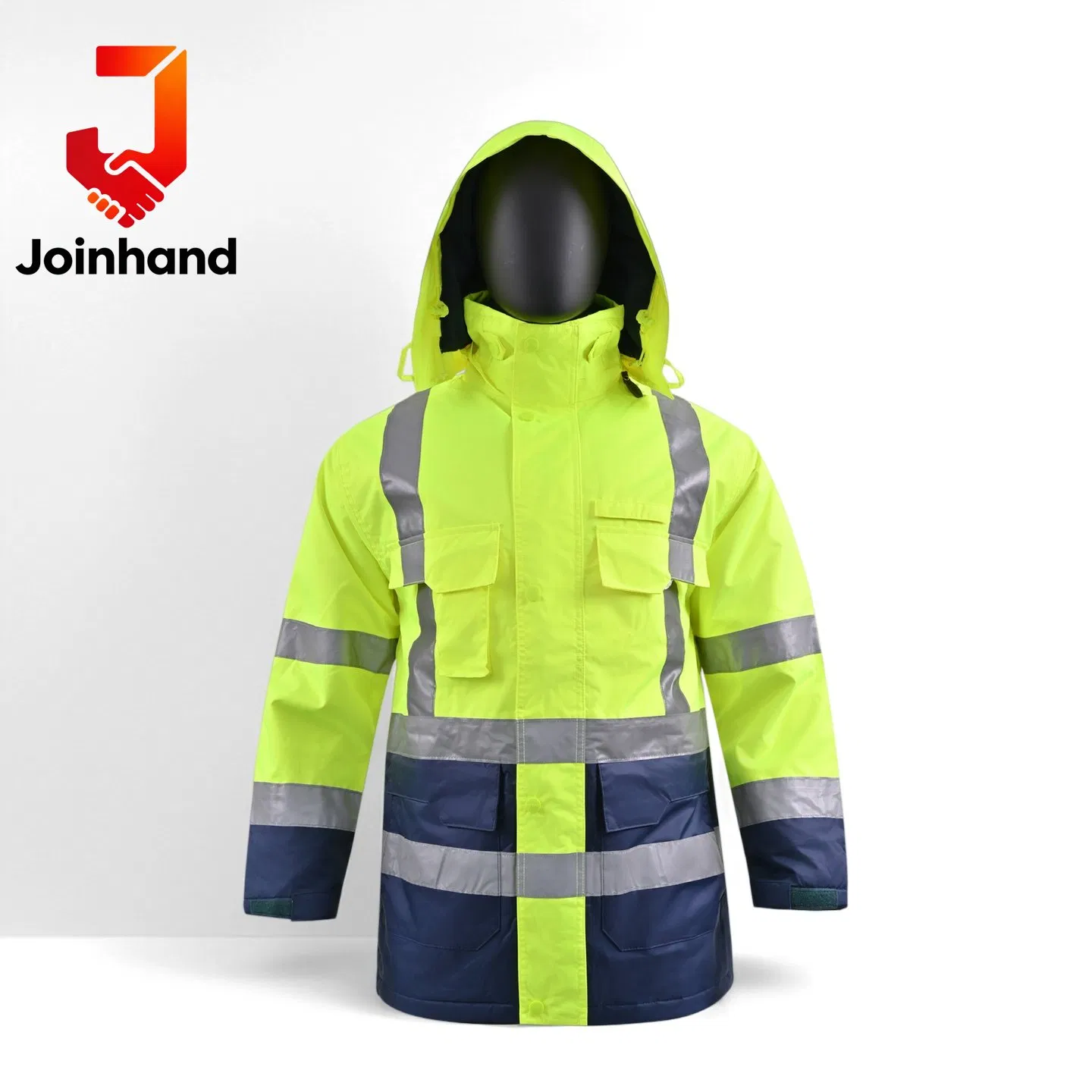 Chaqueta de seguridad protectora industrial de alta visibilidad, reflectante, duradera y resistente al agua para el personal de carretera