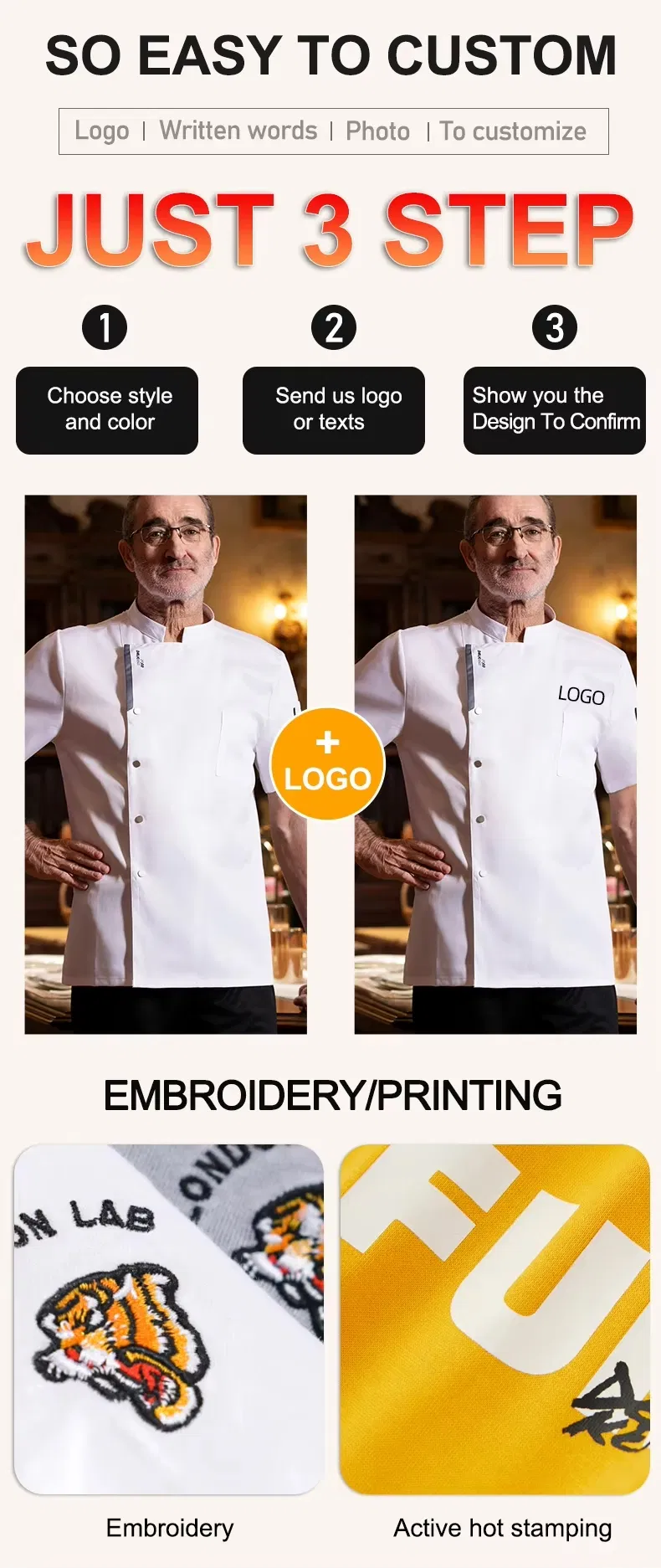 Nuevos uniformes de trabajo para chefs en hotel de banquetes, restaurante y cantina