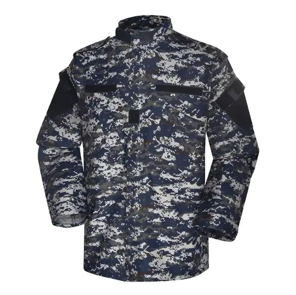 Uniforme táctico de camuflaje digital azul oscuro