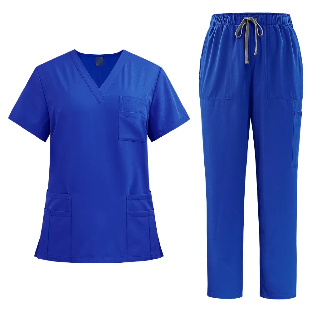 Ropa médica personalizada al por mayor, batas quirúrgicas, conjuntos de uniformes médicos, ropa de lavado a mano con elasticidad en cuatro direcciones, uniformes médicos para sala de operaciones