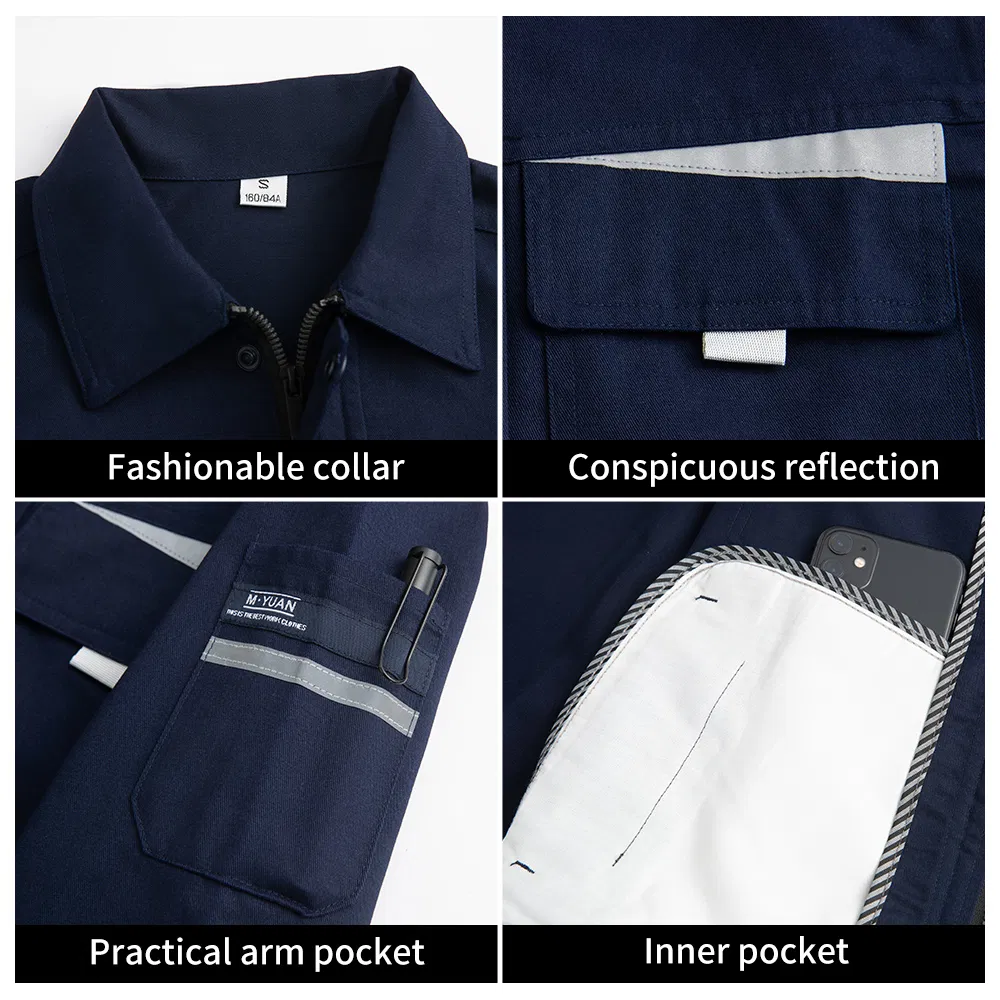 Suministro de fábrica trajes de trabajo duraderos para empresas, ropa de trabajo de reparación con cintas reflectantes, uniformes cómodos para trabajadores