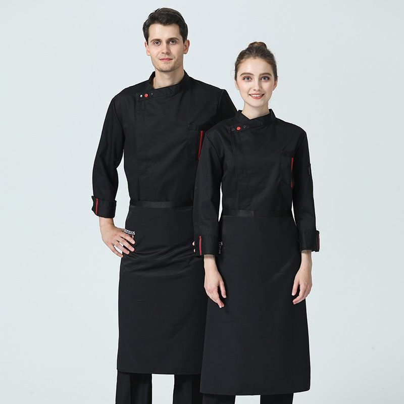 Camisa de uniforme de chef de cocina unisex, transpirable, de mangas largas, chaqueta de chef, ropa de trabajo para hombres, uniforme de trabajo al por mayor