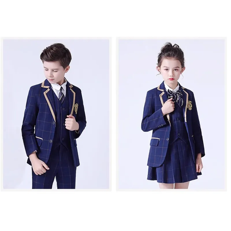 Telas de uniforme escolar modernas para estudiantes chinos