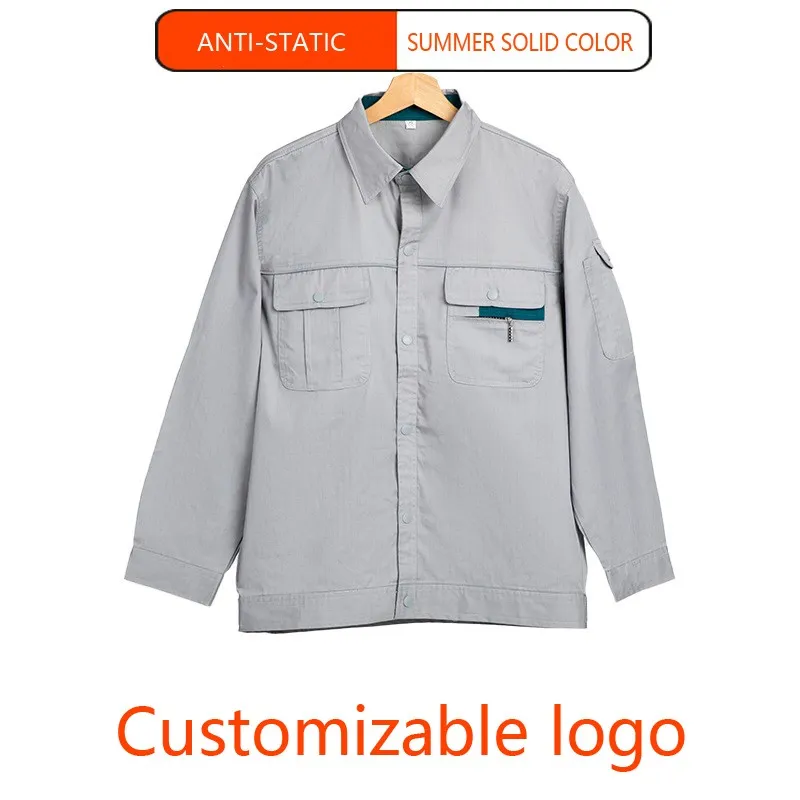 Conjunto de ropa de trabajo antistática de seguridad industrial, vestimenta protectora duradera para construcción y fábrica