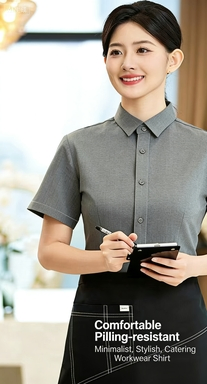 Uniformes de trabajo personalizados para servidores de hotel, personal de recepción y cajeros