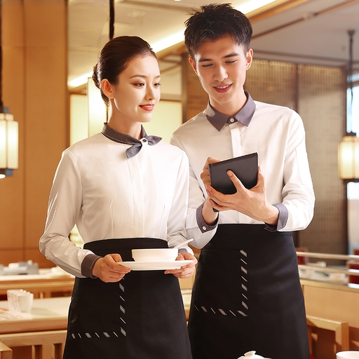 Uniforme de casa de té de alta gama, suave, amigable con la piel, poliéster, ropa de trabajo para servicio en hotel