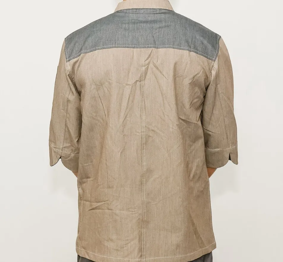 Uniforme de chef de manga corta en algodón