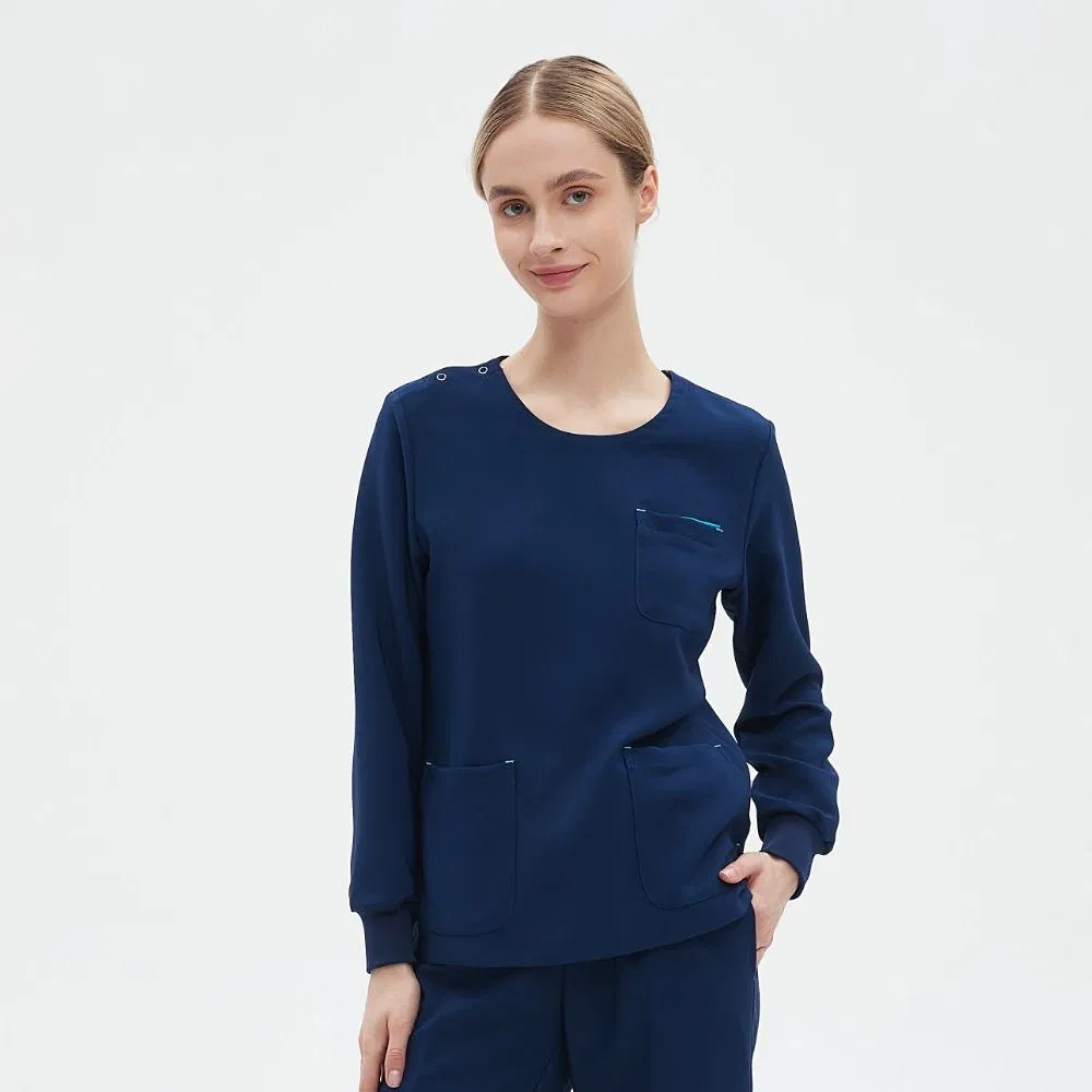 Uniformes de hospital de manga larga OEM, uniformes médicos, trajes de enfermería, uniformes de enfermería