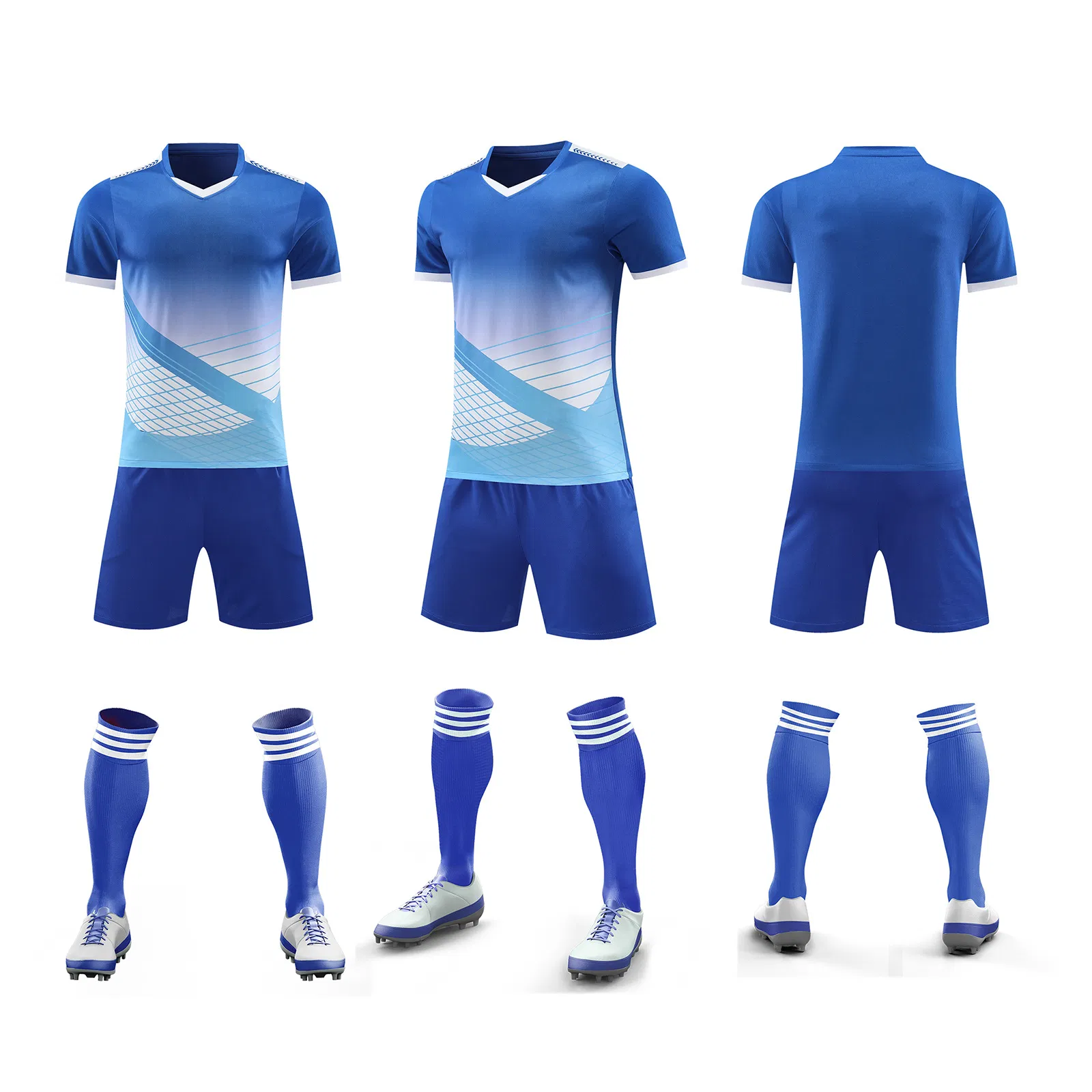 Uniforme de equipo de fútbol sublimado para hombres con impresión por transferencia de calor
