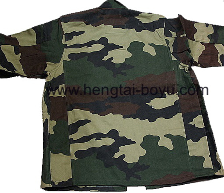 Suministro de fábrica estilo camuflaje de soldados franceses F1 F2 proveedor de tela de uniforme de soldados