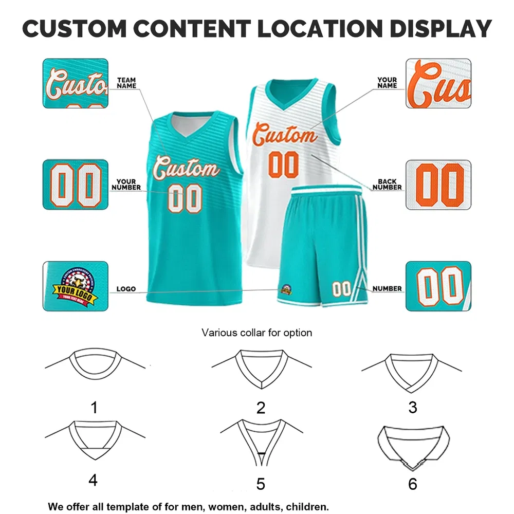Camiseta de baloncesto reversible para jóvenes, malla de poliéster, uniforme deportivo de doble cara