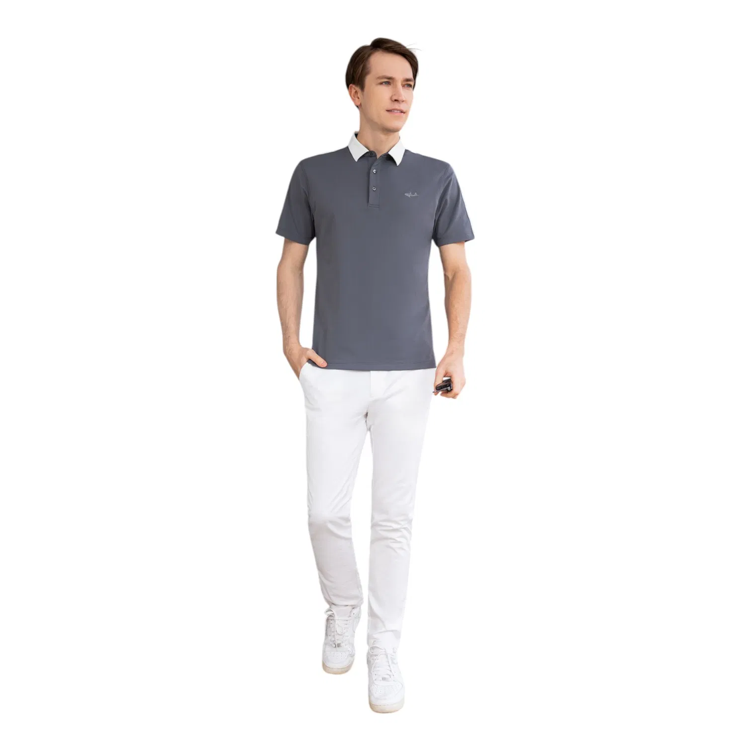 Polo corporativo ligero para hombres que ofrece comodidad y versatilidad para el uniforme de trabajo