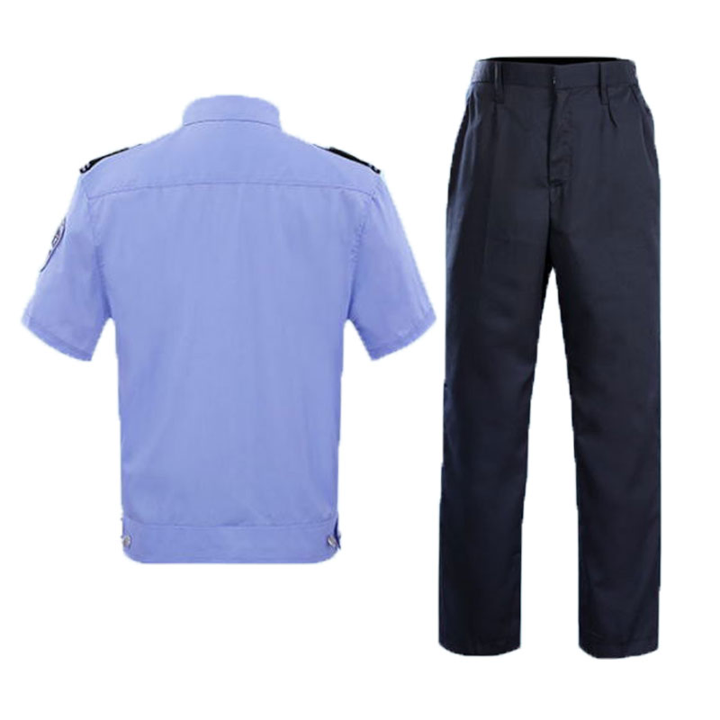 Camisa de seguridad transpirable con cintura ajustable, epaulettes duraderos, costuras reforzadas, uniforme de fácil cuidado, vestimenta de seguridad