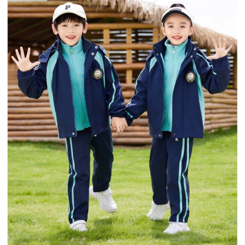 Conjuntos de uniformes escolares personalizados para niños, chaquetas, pantalones y chándales en combinación de colores