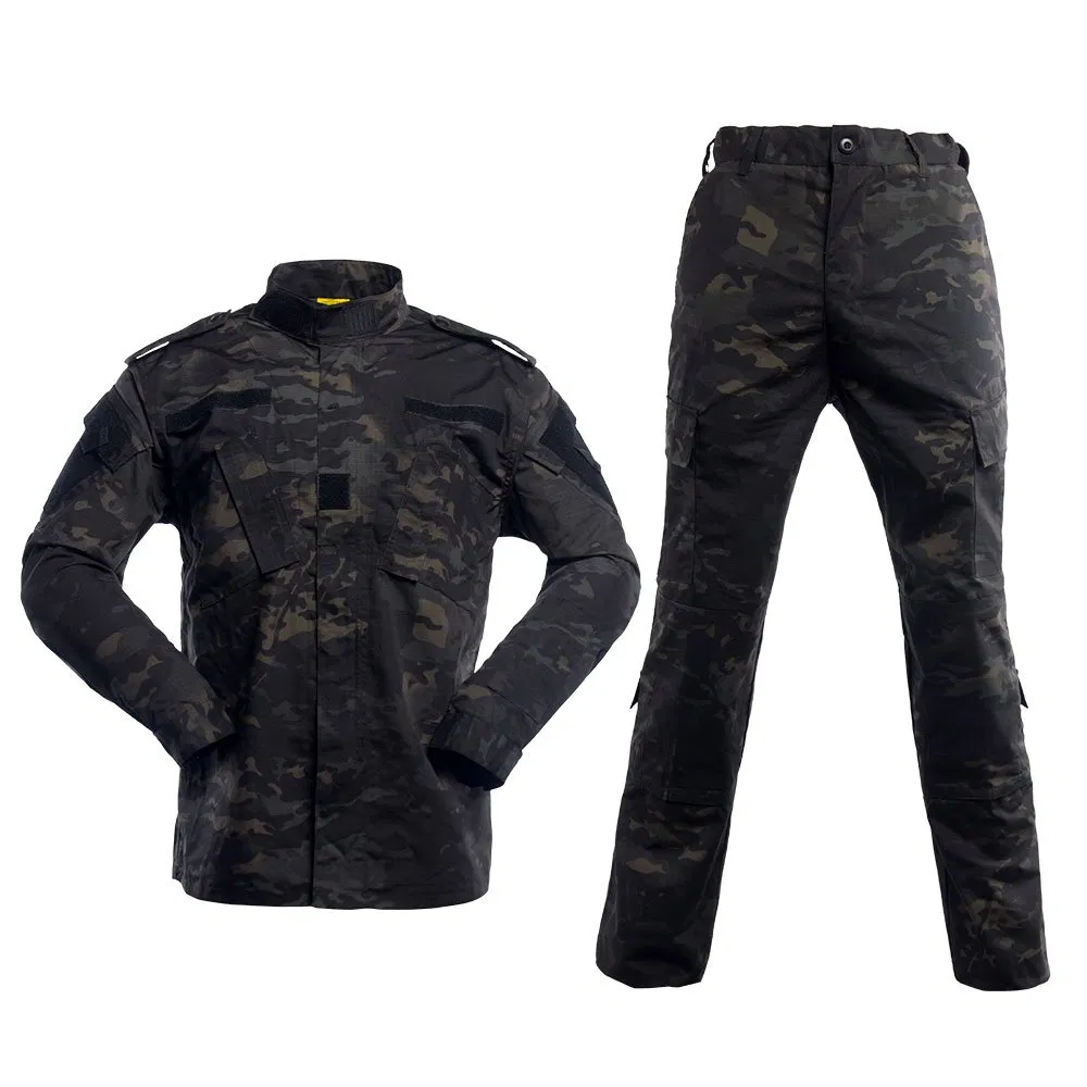 Uniforme táctico de camuflaje de poliéster y algodón resistente estilo Acu para hombres, venta directa de fábrica, conjunto de uniforme Acu de camuflaje Multicam de alta calidad