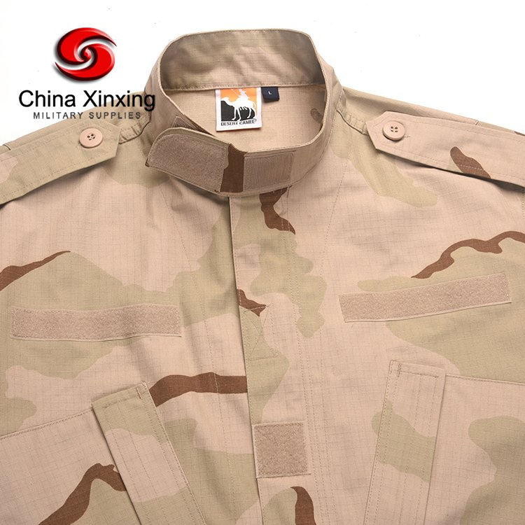 Uniforme táctico de camuflaje desértico personalizado Xinxing para aventuras al aire libre