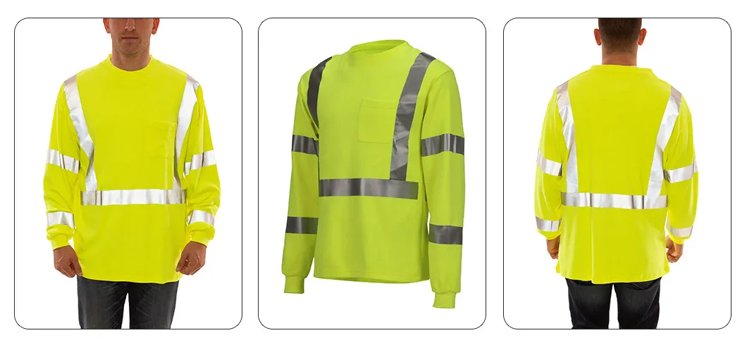 Camiseta de seguridad ligera y duradera, transpirable, de alta visibilidad y reflectante para trabajo