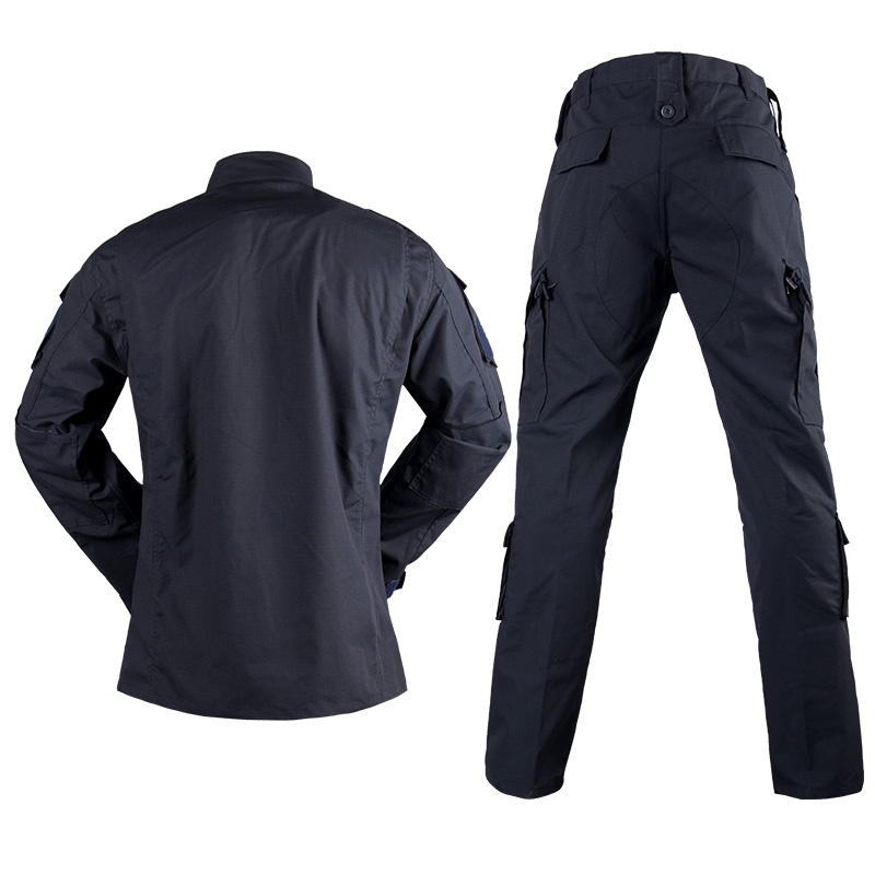 Uniforme de guardia de seguridad de camuflaje estilo ACU en azul oscuro de ripstop