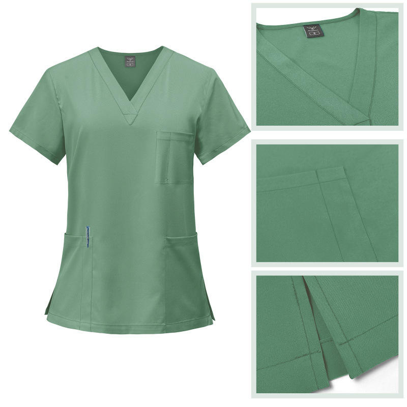 Nuevo diseño de uniforme médico para enfermeros y enfermeras, ropa quirúrgica de secado rápido de manga corta, ropa de trabajo para enfermeros en hospitales