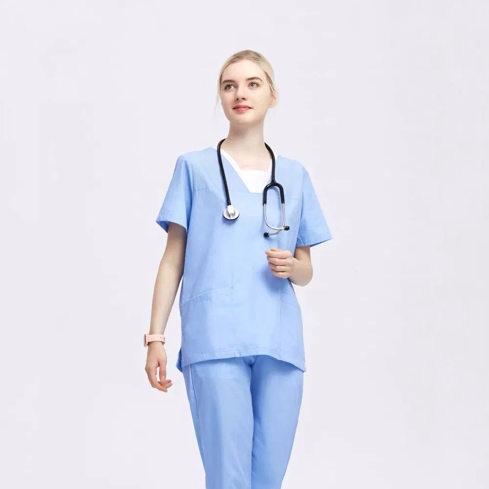 Venta Caliente Uniforme Médico Ropa de Hospital Uniforme de Doctor Diseño Unisex Uniforme de Scrubs Unisex para Hombre y Mujer